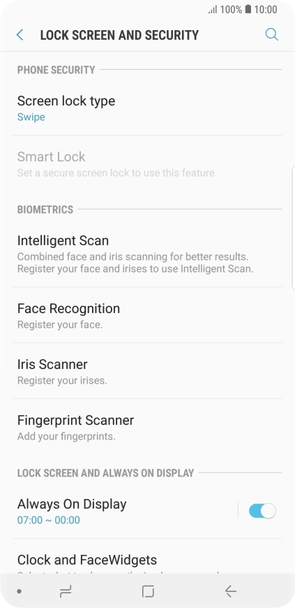 Press Iris Scanner. Press Iris Scanner.