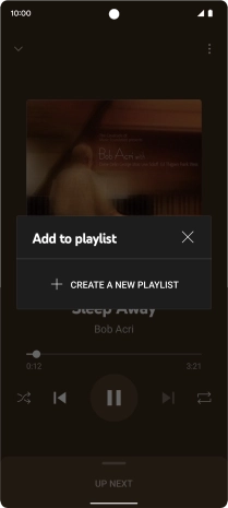 Press CREATE A NEW PLAYLIST. Press CREATE A NEW PLAYLIST.
