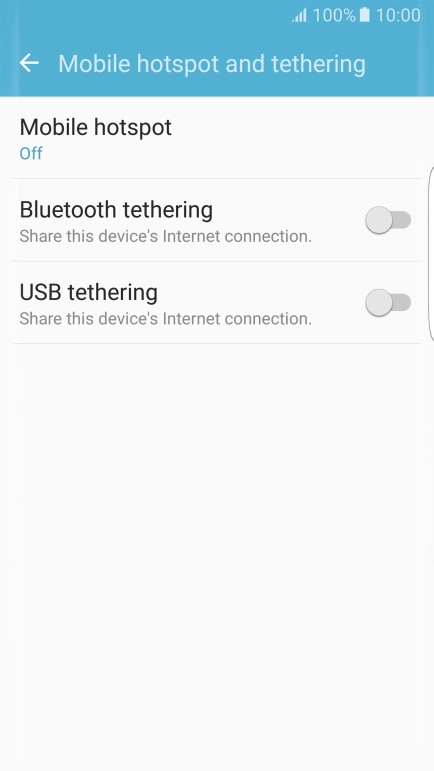 Press Mobile hotspot. Press Mobile hotspot.