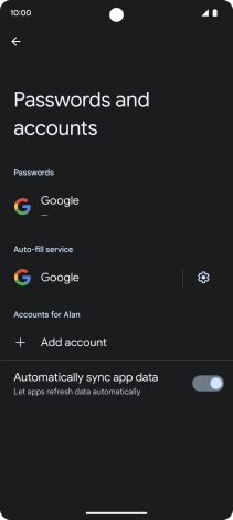 Press Add account. Press Add account.