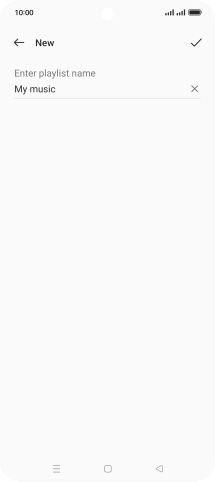 Key in the required name for the playlist and press the save icon. Key in the required name for the playlist and press the save icon.