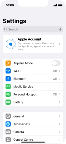 Press Apple Account. Press Apple Account.