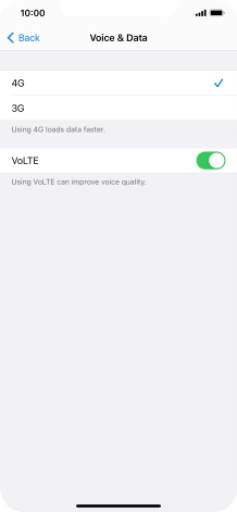 Press the required network mode. Press the required network mode.
