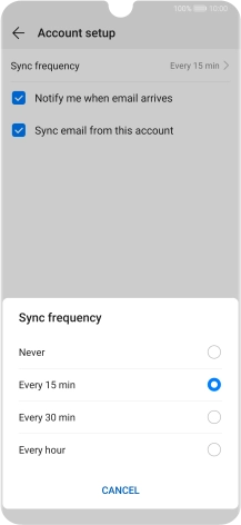 Press the required setting. Press the required setting.