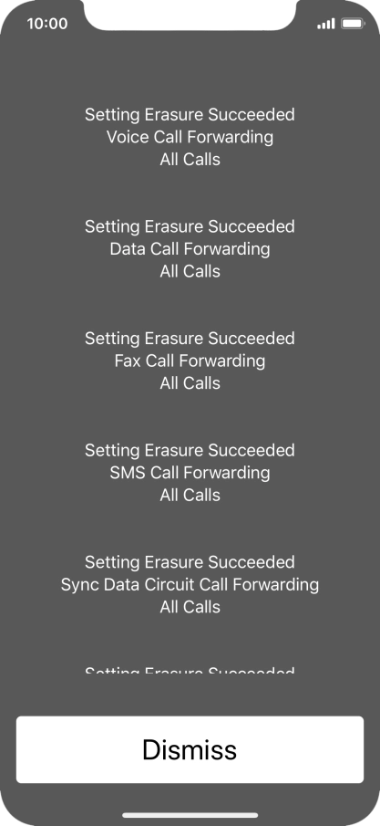 Press Dismiss. Press Dismiss.