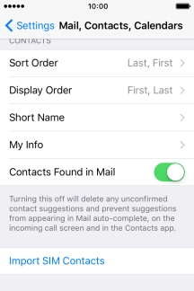 Press Import SIM Contacts. Press Import SIM Contacts.