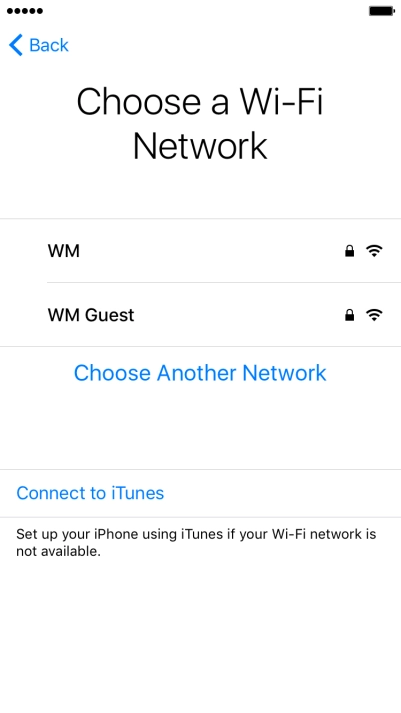 Press the required Wi-Fi network. Press the required Wi-Fi network.