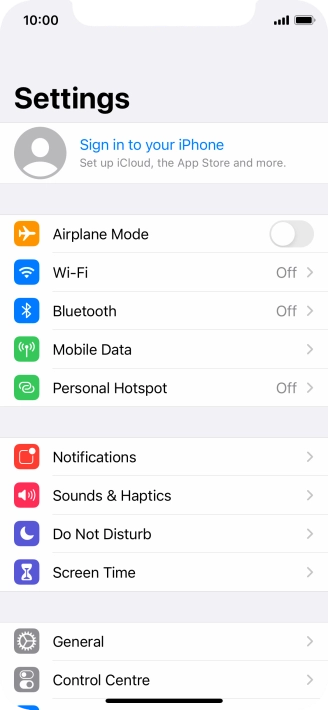 Press Sign in to your iPhone. Press Sign in to your iPhone.