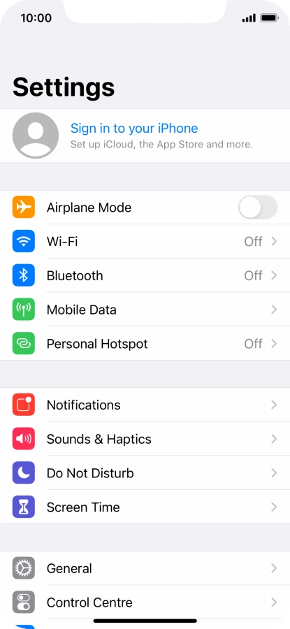 Press Sign in to your iPhone. Press Sign in to your iPhone.