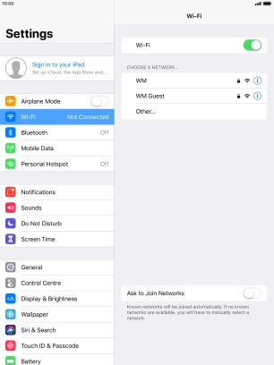 Press the required Wi-Fi network and key in the password for the Wi-Fi network. Press the required Wi-Fi network and key in the password for the Wi-Fi network.