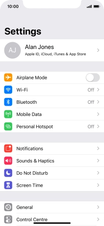 Press Mobile Data. Press Mobile Data.