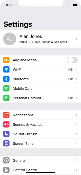Press Mobile Data. Press Mobile Data.