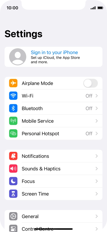 Press Sign in to your iPhone. Press Sign in to your iPhone.