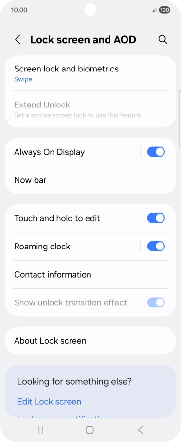 Press Screen lock and biometrics. Press Screen lock and biometrics.