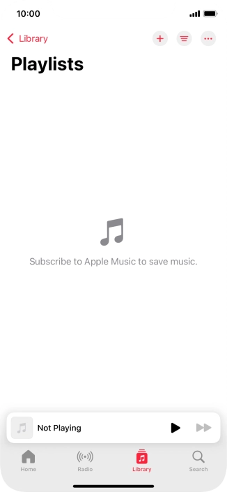 Press the new playlist icon. Press the new playlist icon.