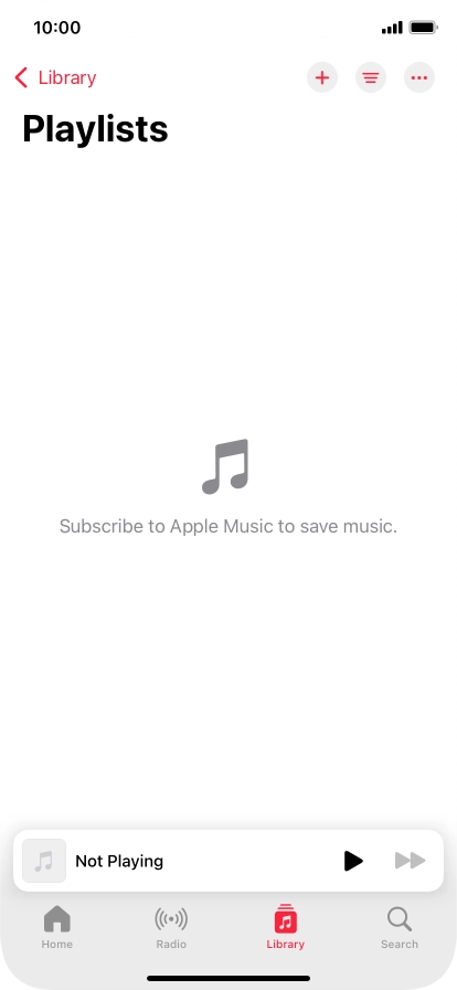 Press the new playlist icon. Press the new playlist icon.