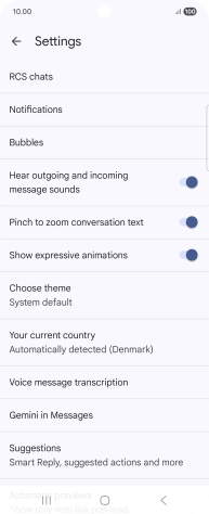 Press Gemini in Messages. Press Gemini in Messages.