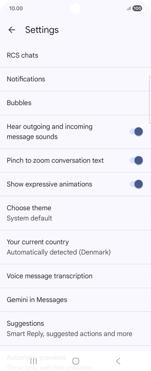 Press Gemini in Messages. Press Gemini in Messages.