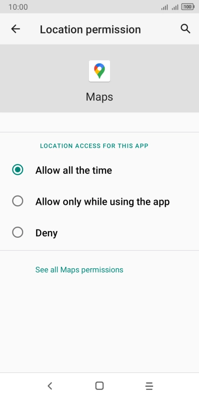 Press the required setting. Press the required setting.