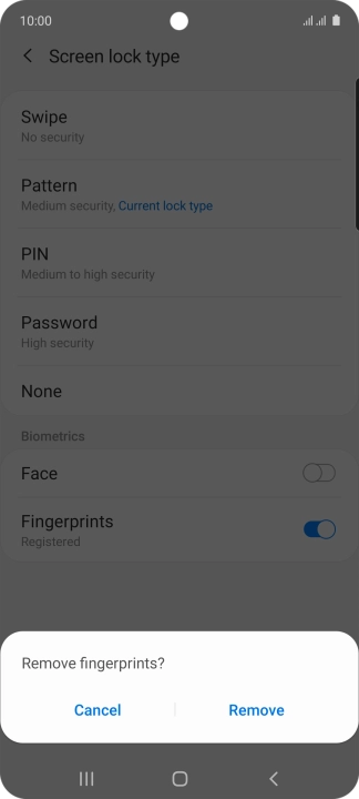 Press Remove. Press Remove.