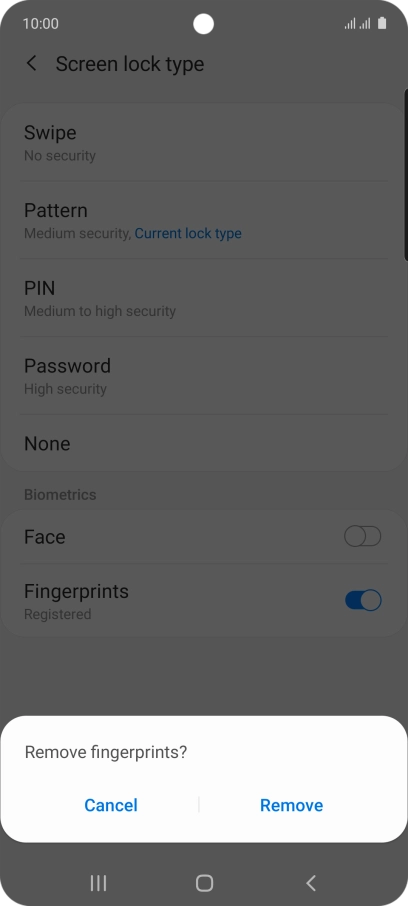 Press Remove. Press Remove.