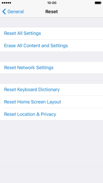 Press Reset All Settings. Press Reset All Settings.