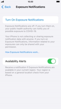 Press Turn On Exposure Notifications. Press Turn On Exposure Notifications.
