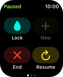 Press End to stop your training activity. Press End to stop your training activity.