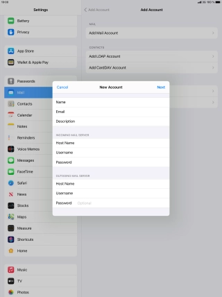 Press Password and key in the password for your email account. Please note that if you're using Vodafone's outgoing server, leave the password field empty. Press Password and key in the password for your email account. Please note that if you're using Vodafone's outgoing server, leave the password field empty.