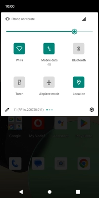 Press the settings icon. Press the settings icon.