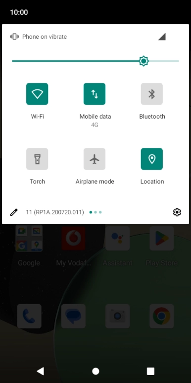 Press the settings icon. Press the settings icon.