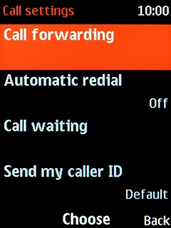 Select Call forwarding. Select Call forwarding.