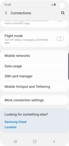 Press Mobile Hotspot and Tethering. Press Mobile Hotspot and Tethering.