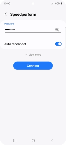 Key in the password for the Wi-Fi network and press Connect. Key in the password for the Wi-Fi network and press Connect.