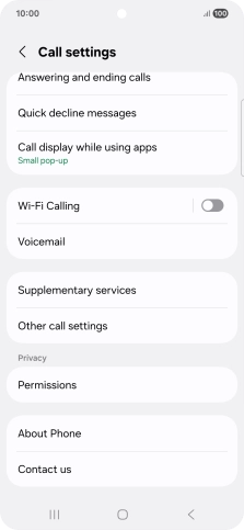 Press Supplementary services. Press Supplementary services.