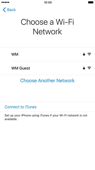 Press the required Wi-Fi network. Press the required Wi-Fi network.