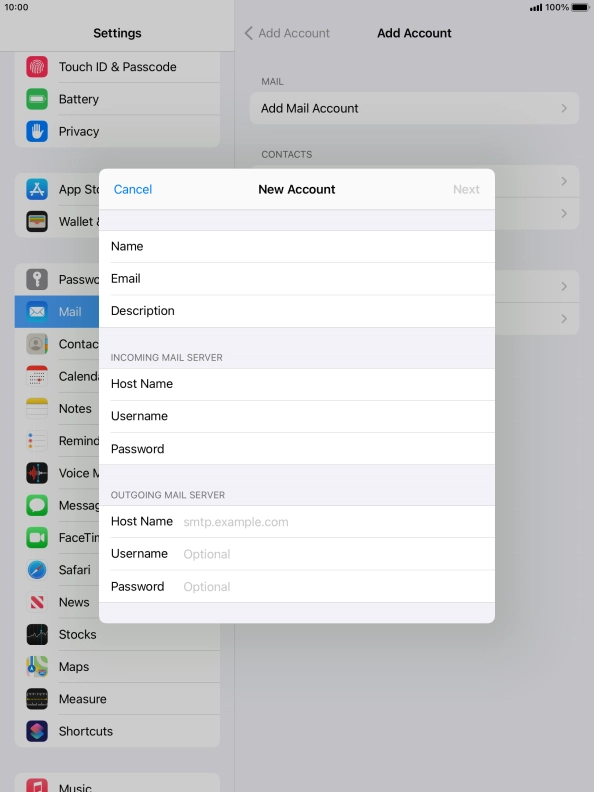 Press Host Name and key in the name or IP address of your email provider's outgoing server. Please note that if you can't send email messages when using your email provider's outgoing server, key in smtp.vodafone.net.au (Vodafone's outgoing server). Press Host Name and key in the name or IP address of your email provider's outgoing server. Please note that if you can't send email messages when using your email provider's outgoing server, key in smtp.vodafone.net.au (Vodafone's outgoing server).