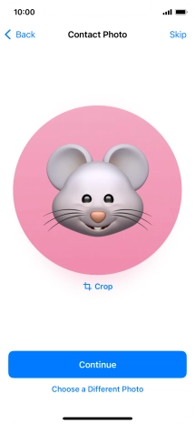 Follow the instructions on the screen to customise the selected picture and press Continue. Follow the instructions on the screen to customise the selected picture and press Continue.