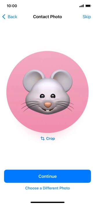 Follow the instructions on the screen to customise the selected picture and press Continue. Follow the instructions on the screen to customise the selected picture and press Continue.