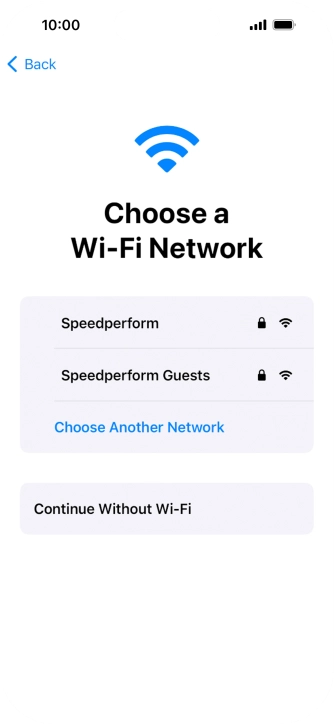Press the required Wi-Fi network. Press the required Wi-Fi network.