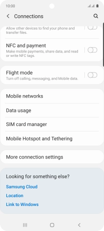 Press Mobile Hotspot and Tethering. Press Mobile Hotspot and Tethering.
