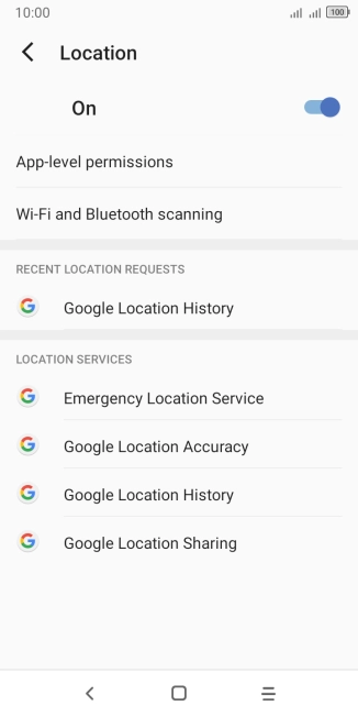 Press App-level permissions. Press App-level permissions.