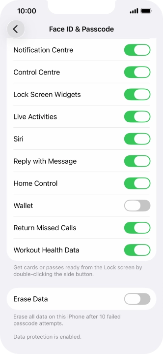 Press the indicator next to Press the indicator next to