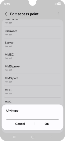 Key in mms and press OK. Key in mms and press OK.