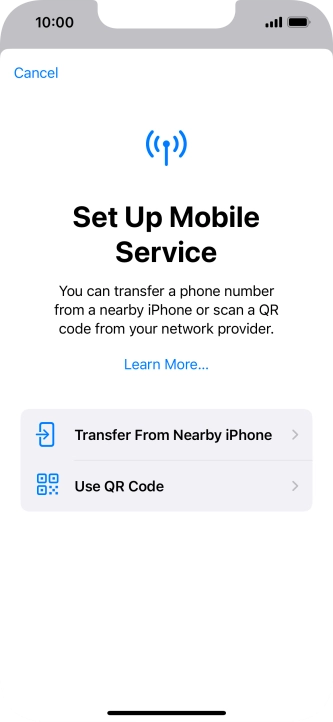 Press Use QR Code. Press Use QR Code.