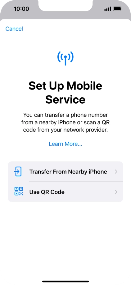 Press Use QR Code. Press Use QR Code.