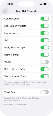 Press the indicator next to Press the indicator next to