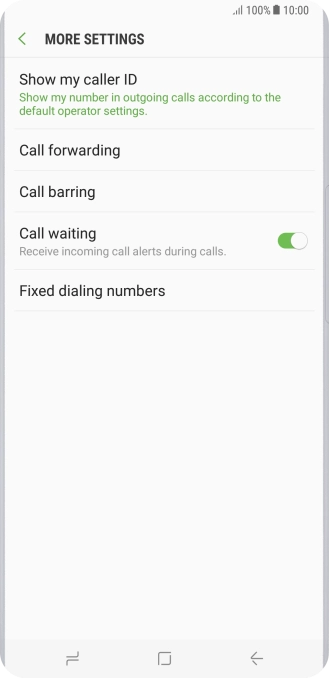 Press Call forwarding. Press Call forwarding.