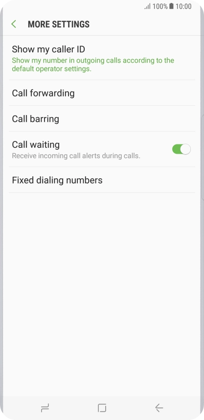 Press Call forwarding. Press Call forwarding.