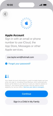 Press Continue. Press Continue.